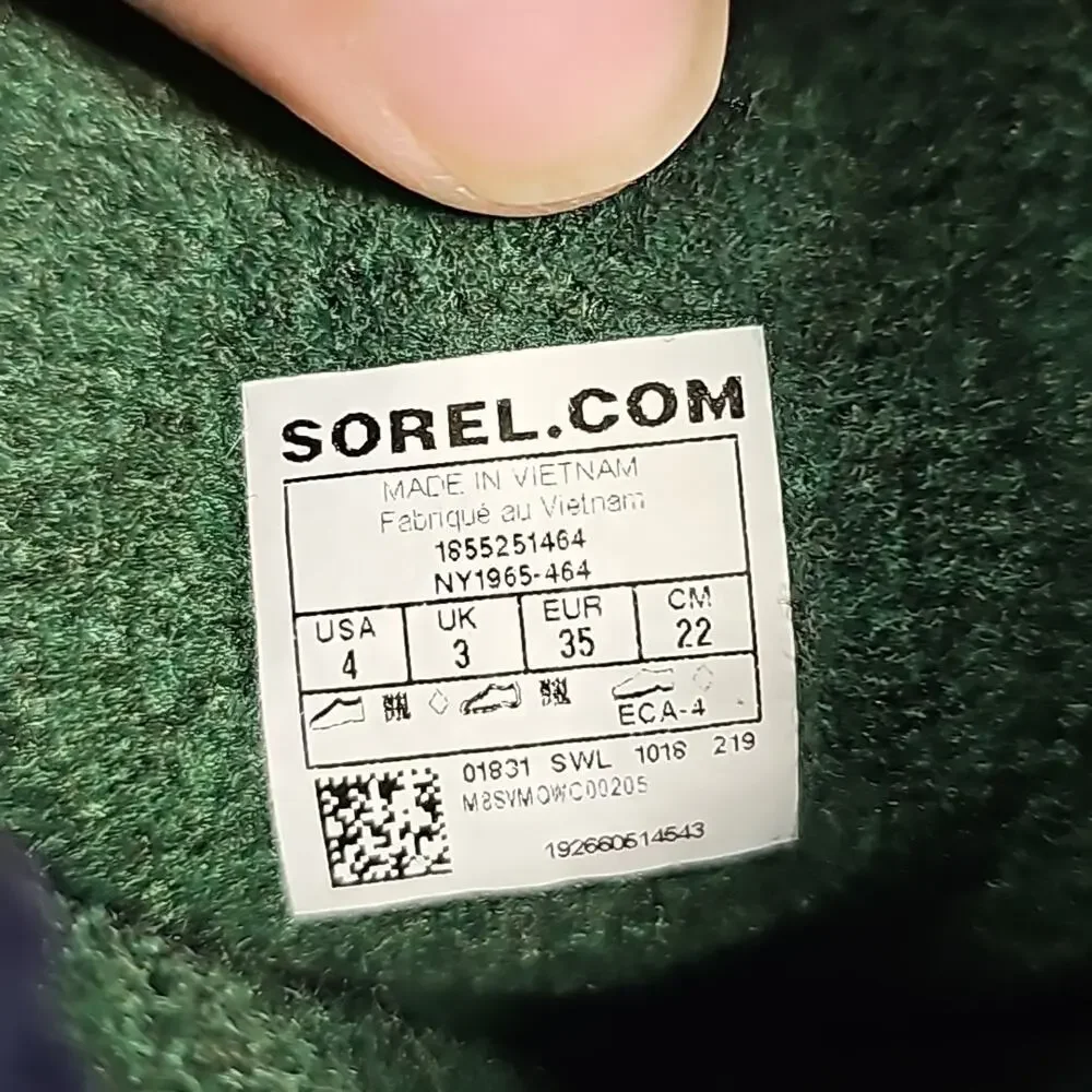 Sorel Flurry Toddler Blue Black Lined Snow Boots Kids Size 4